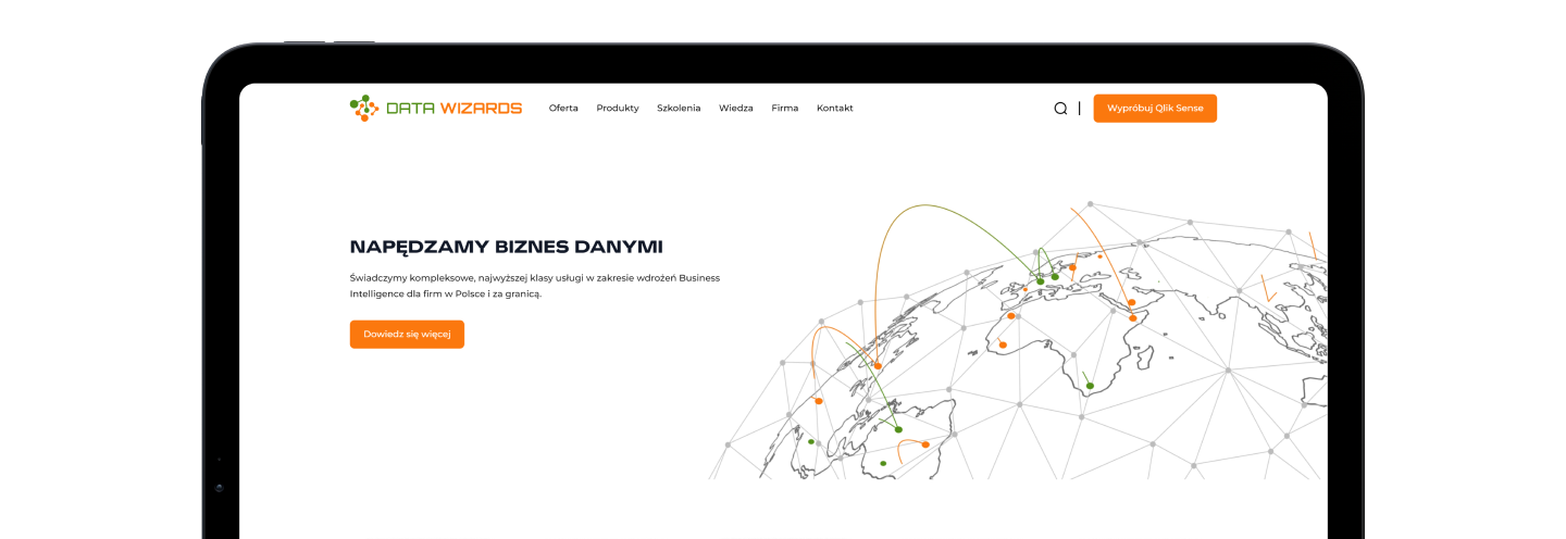 data wizards projekt dedykowanej strony internetowej