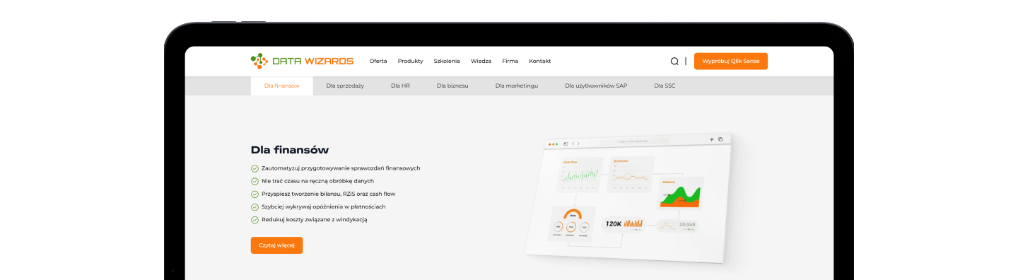 data wizards projekt strony internetowej
