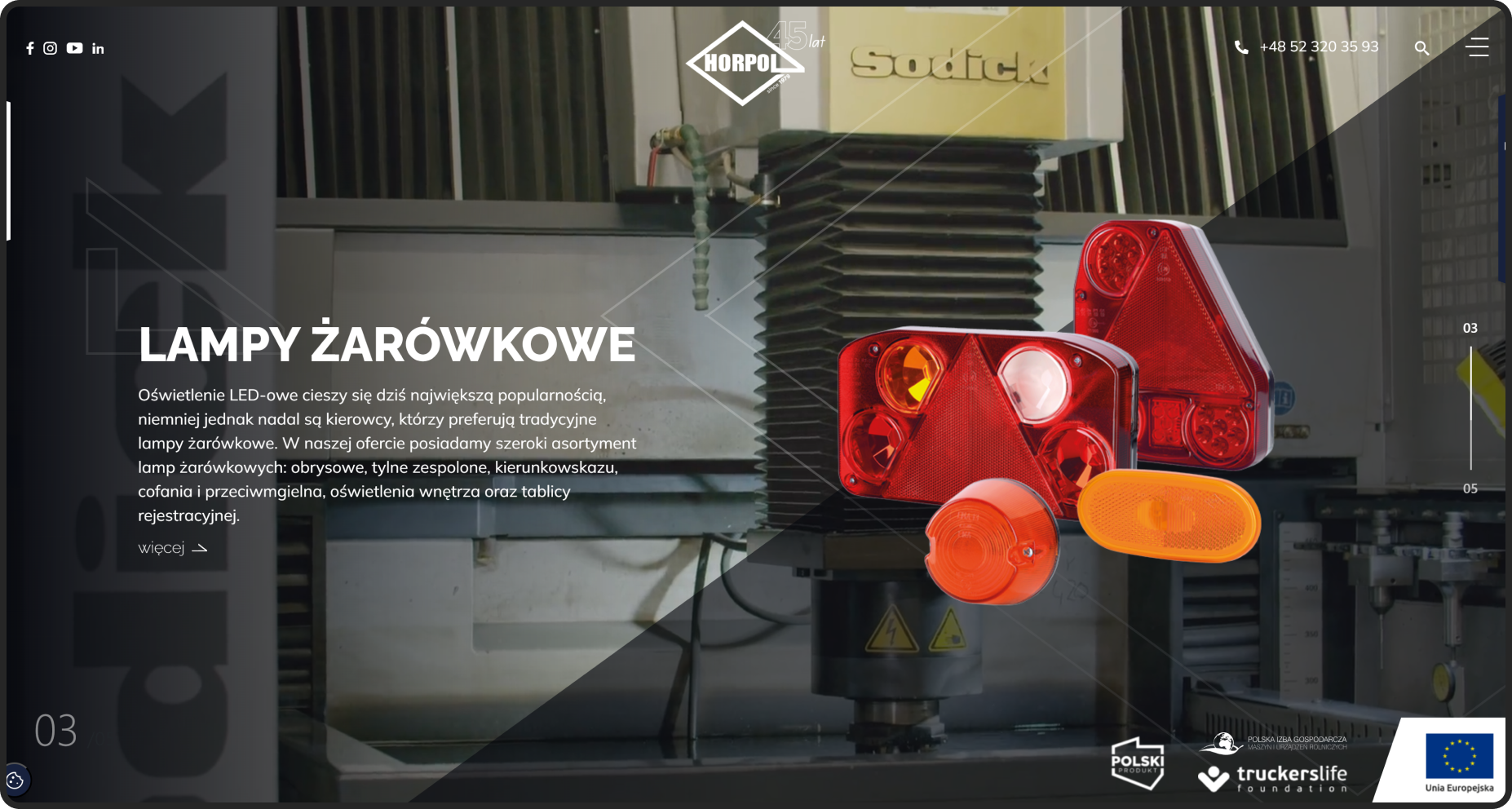 horpol strona internetowa producenta lamp samochodowych