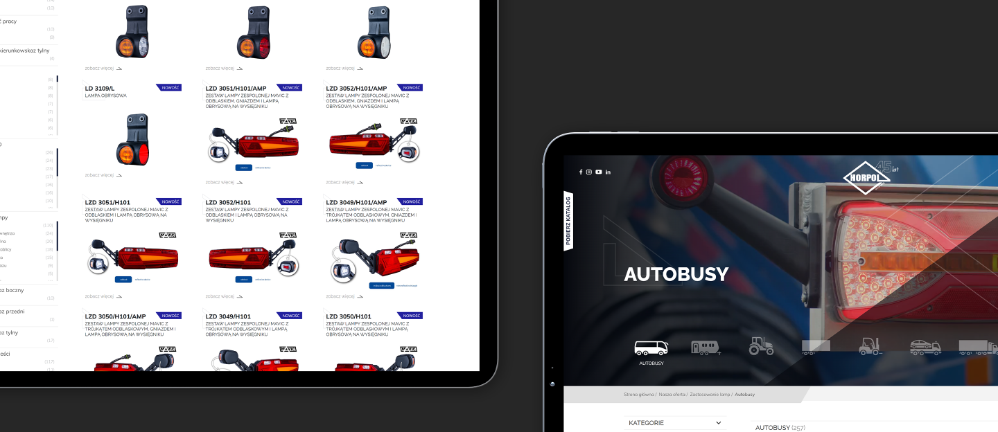 horpol strona internetowa z katalogiem produktów
