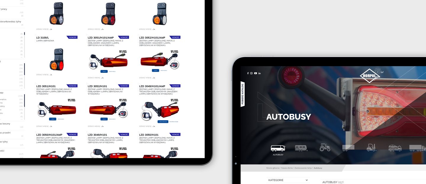 horpol strona www z katalogiem produktów