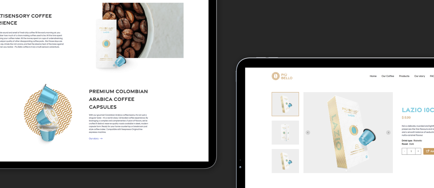 piubello projekt graficzny sklepu e-commerce