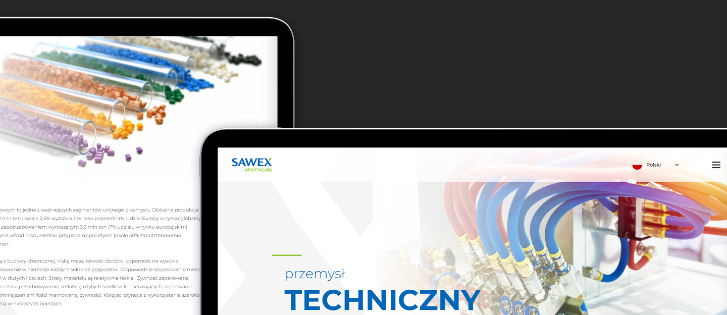 sawex projekt strony internetowej dla firmy