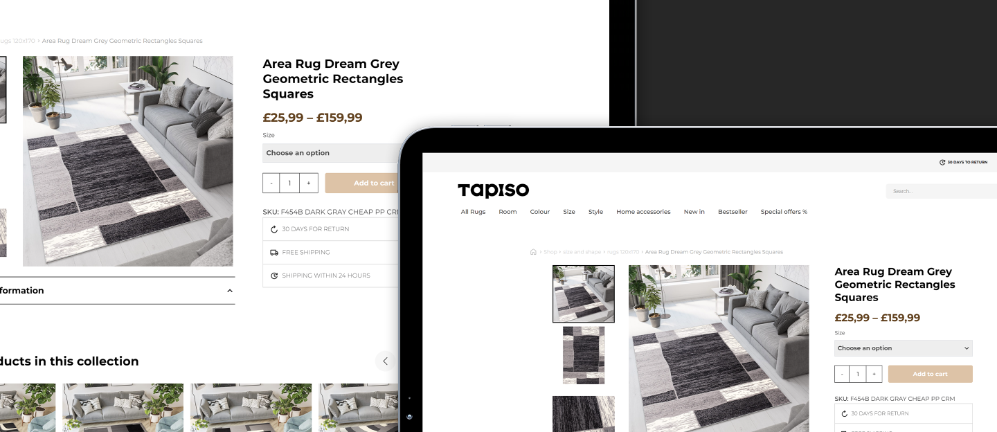 tapiso projekt graficzny sklepu e-commerce