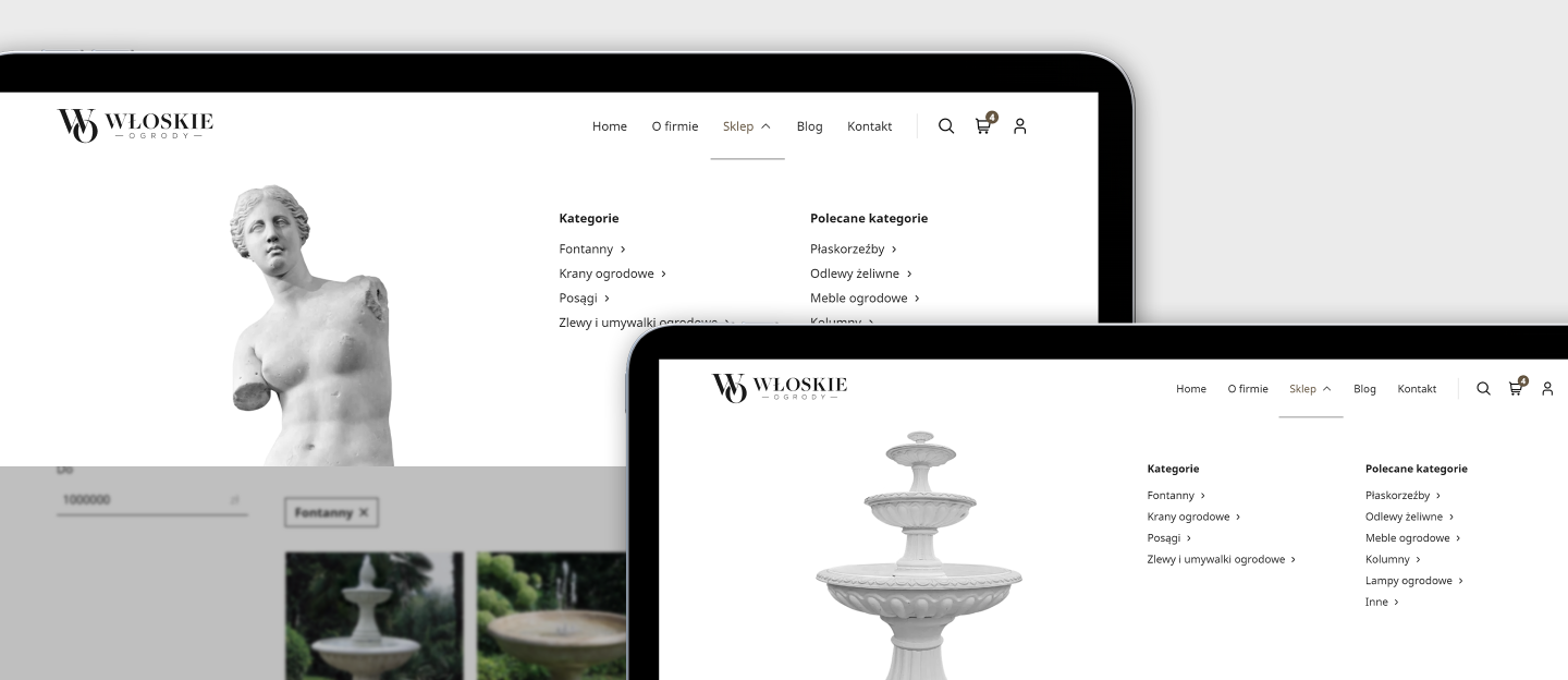 włoskie ogrody projekt dropdown menu