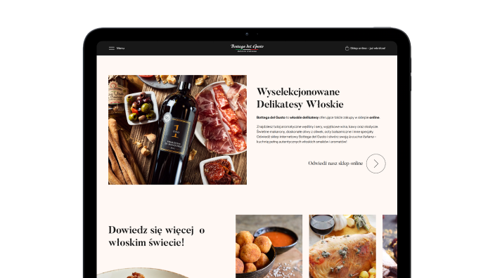 bottega del gusto strona internetowa