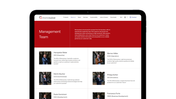 monosuisse dedykowana strona internetowa