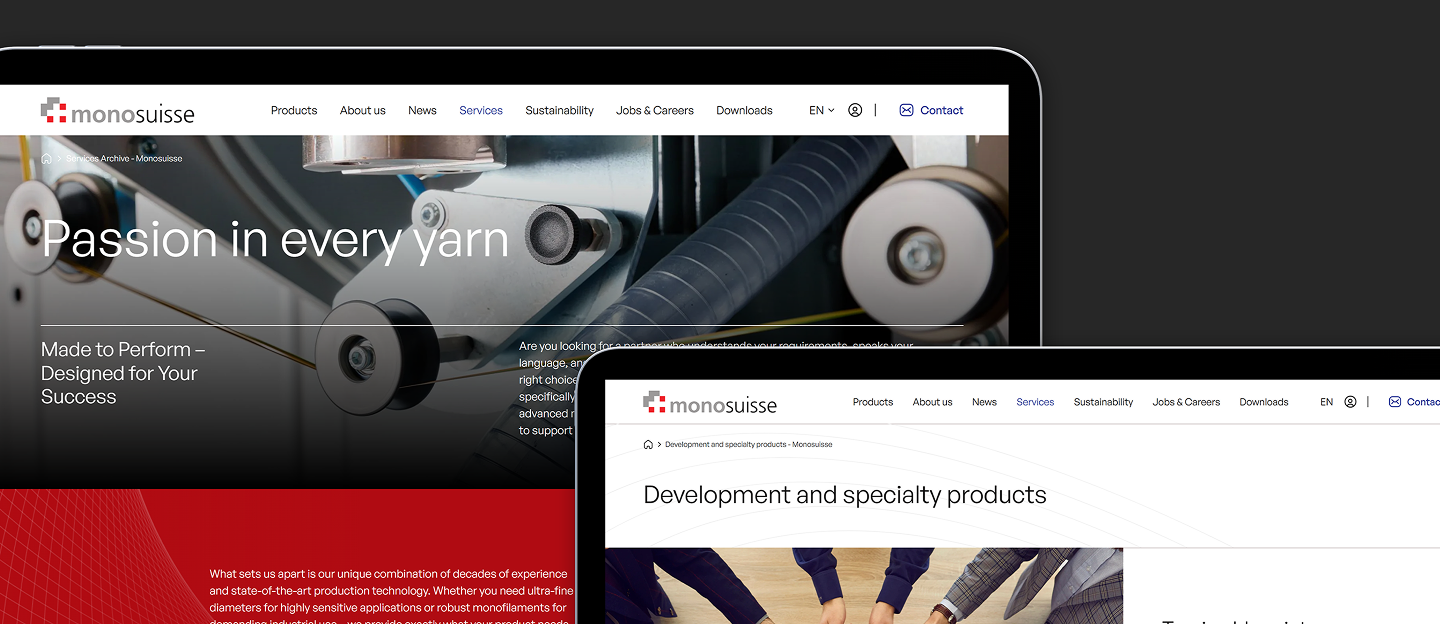 monosuisse strona www z uslugami