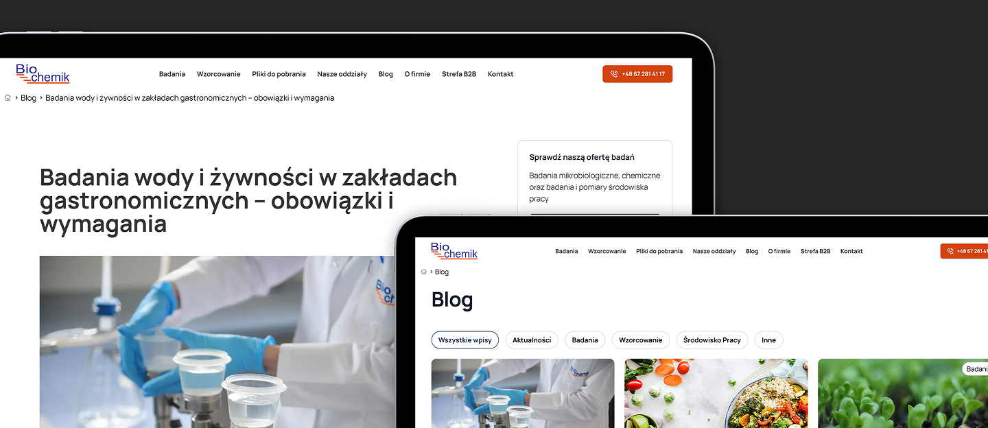 biochemik strona www z blogiem