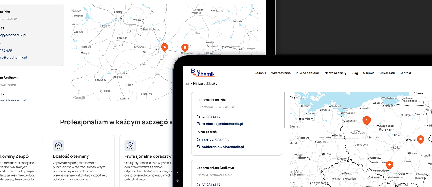 biochemik strona www z mapa oddzialow