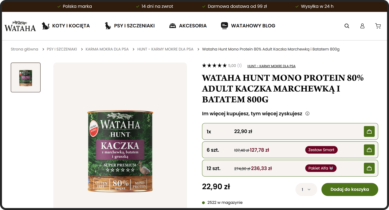 karma wataha dedykowany sklep internetowy