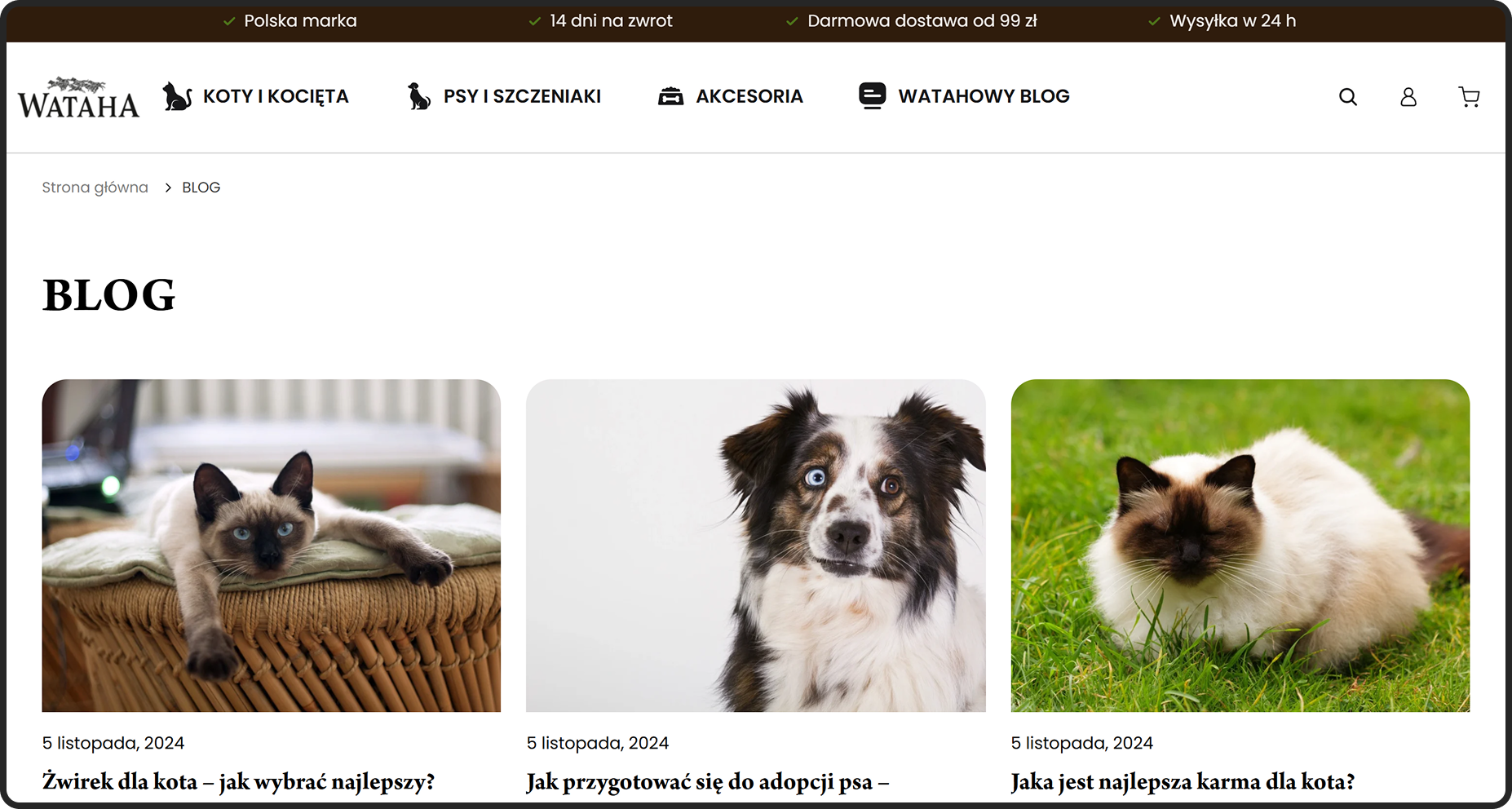 karma wataha dedykowany sklep www