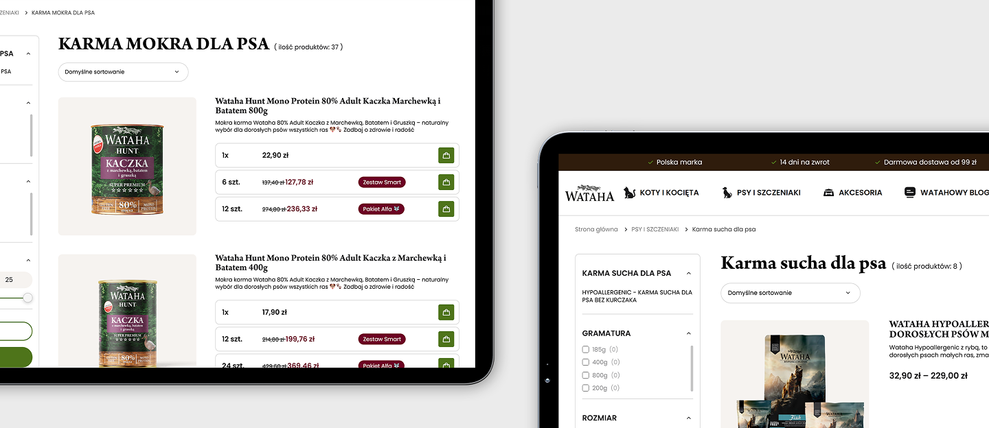 karma wataha sklep internetowy z listingiem produktow