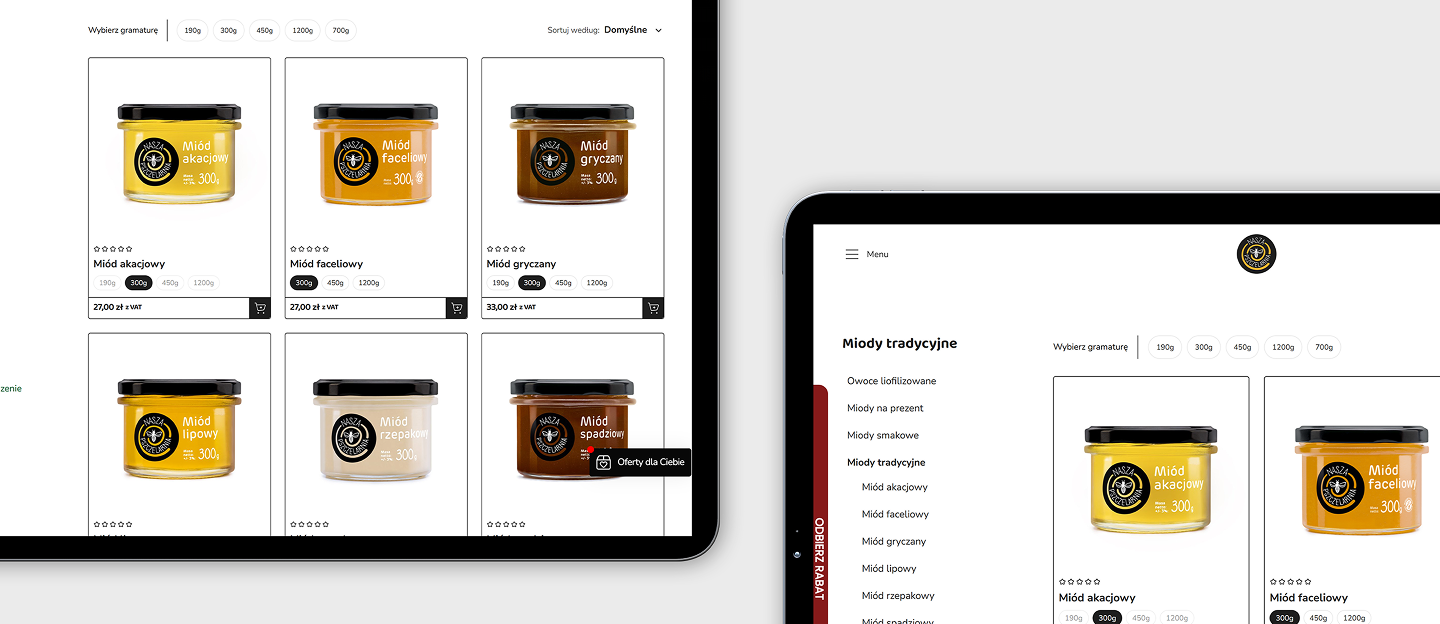 nasza pszczelarnia sklep internetowy z listingiem produktow