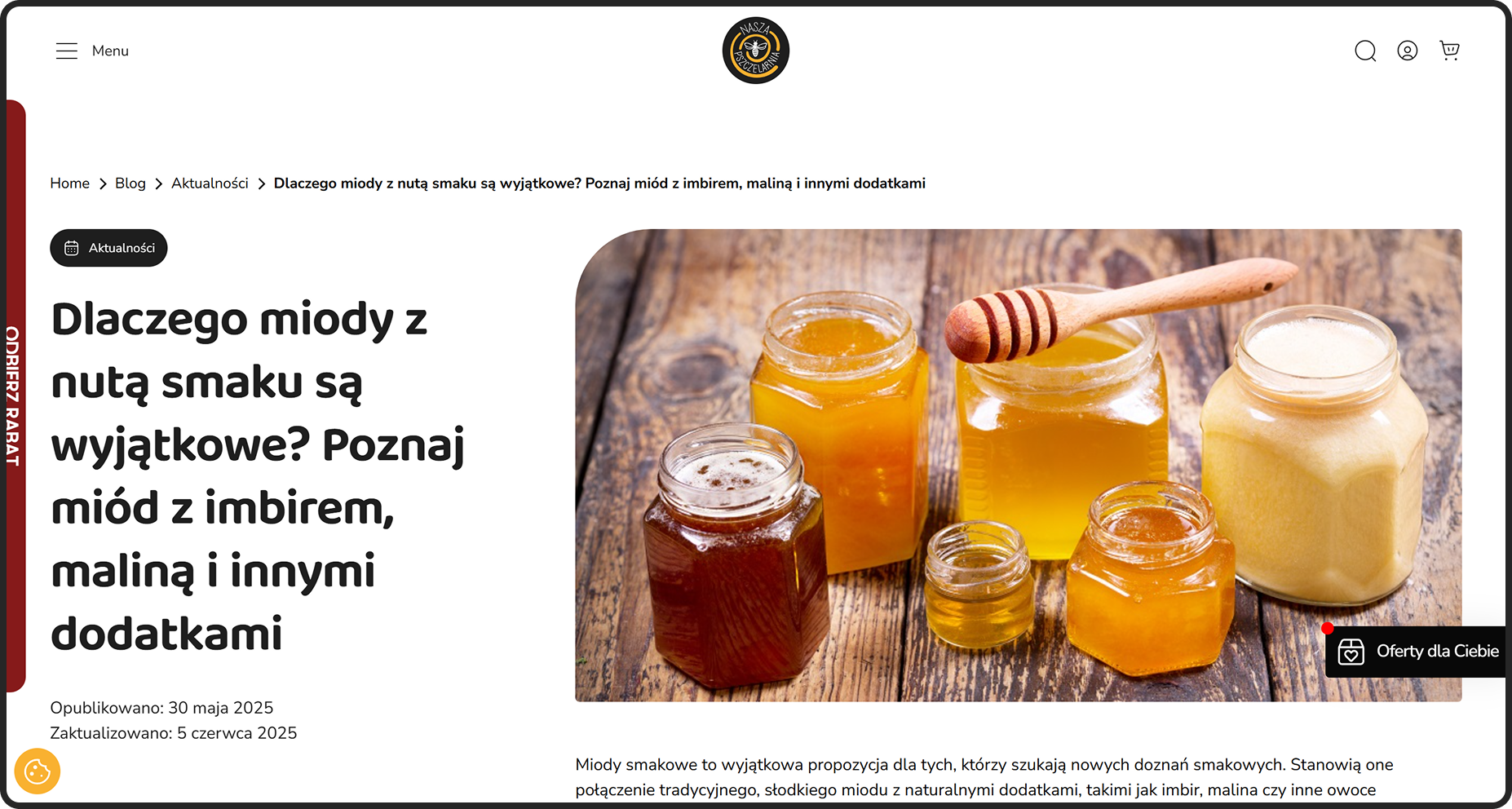 nasza pszczelarnia sklep www z miodami