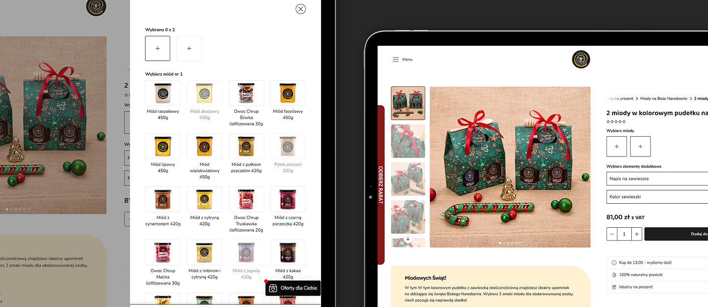 nasza pszczelarnia sklep z konfiguratorem zestawów produktowych