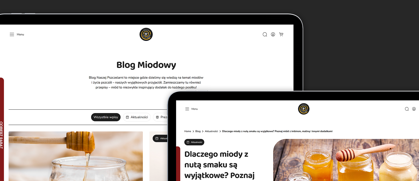 nasza pszczelarnia strona www z blogiem