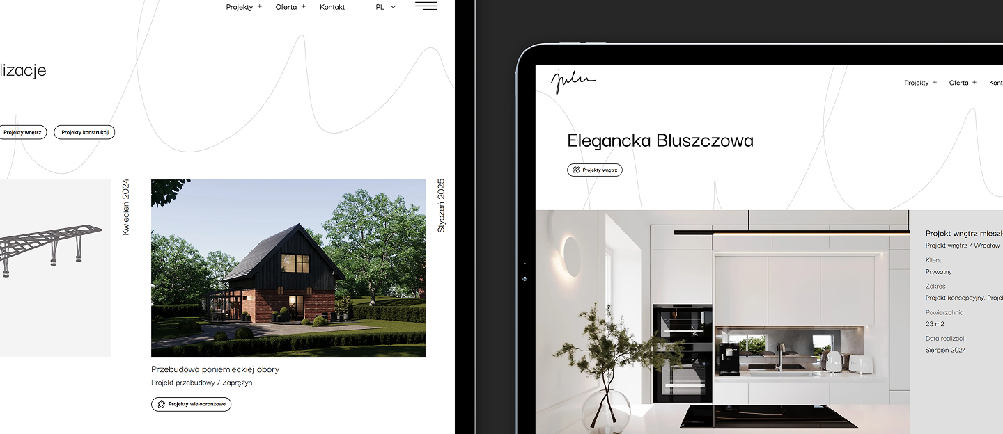 pracownia juka strona www z realizacjami