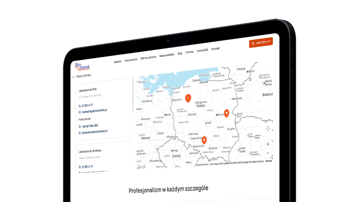 strona internetowa dla biochemik