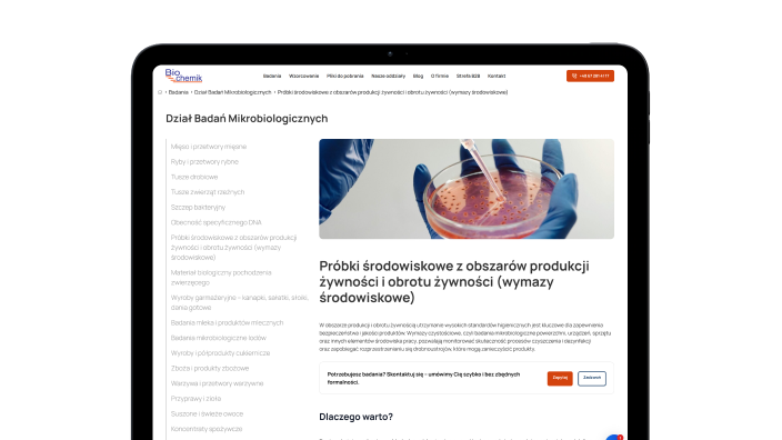 strona www dla biochemik