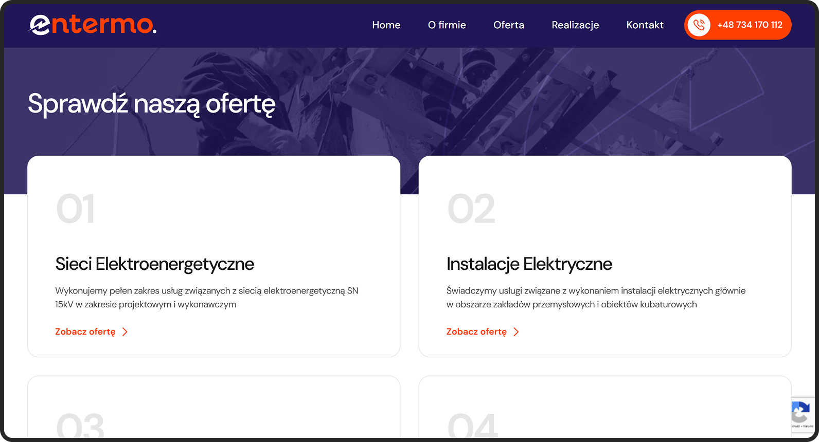 entermo dedykowana strona internetowa