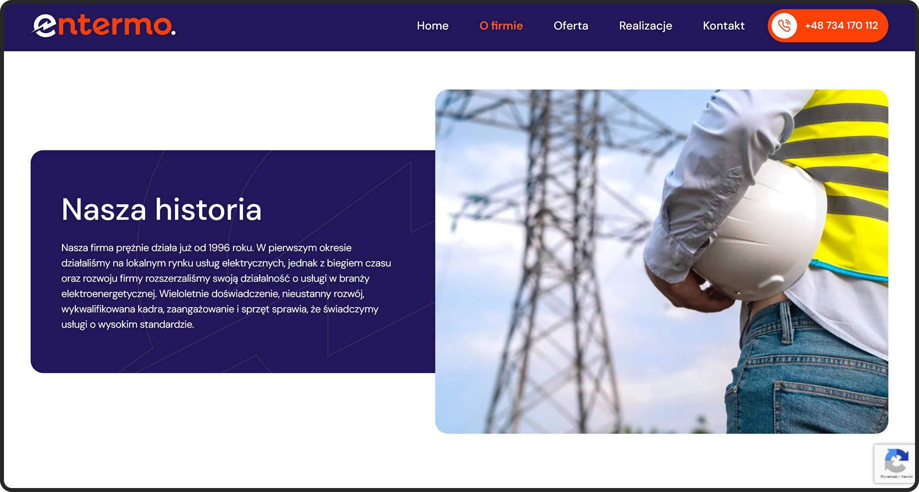 entermo dedykowana strona www