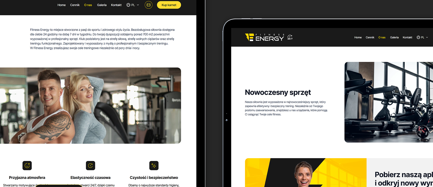 fitness energy strona www silowni