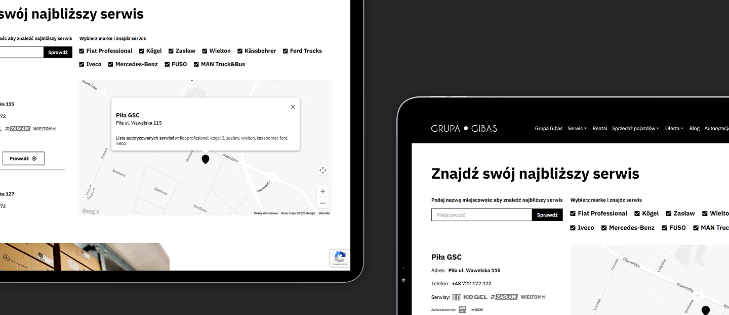 grupa gibas strona www z wyszukiwarka serwisow