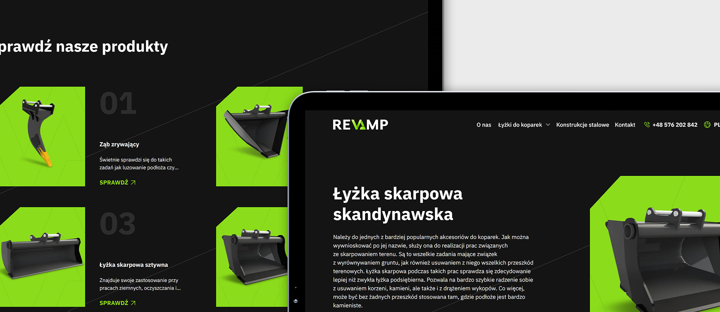 revamp strona internetowa z katalogiem produktow