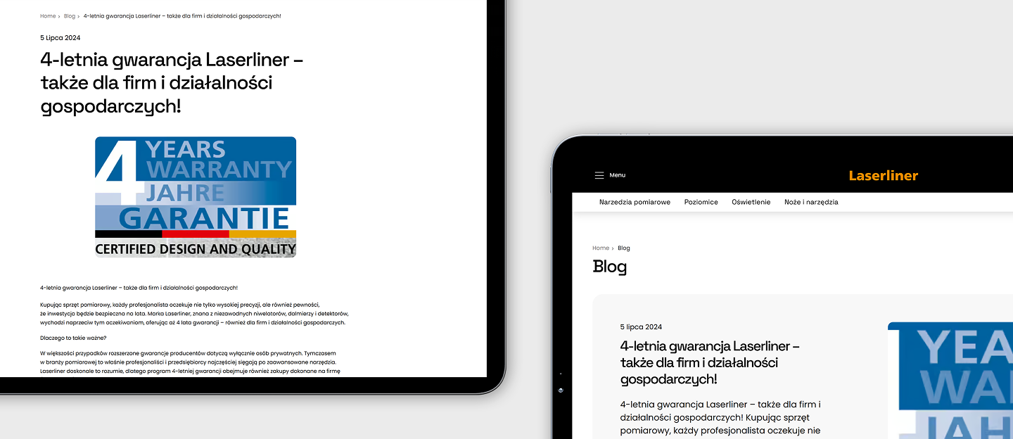 laserliner strona www z blogiem