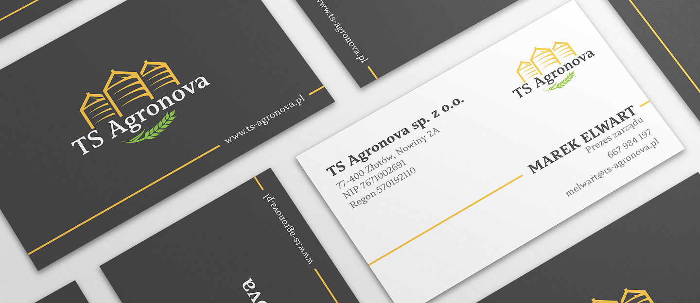 projekt wizytowki dla ts agronova