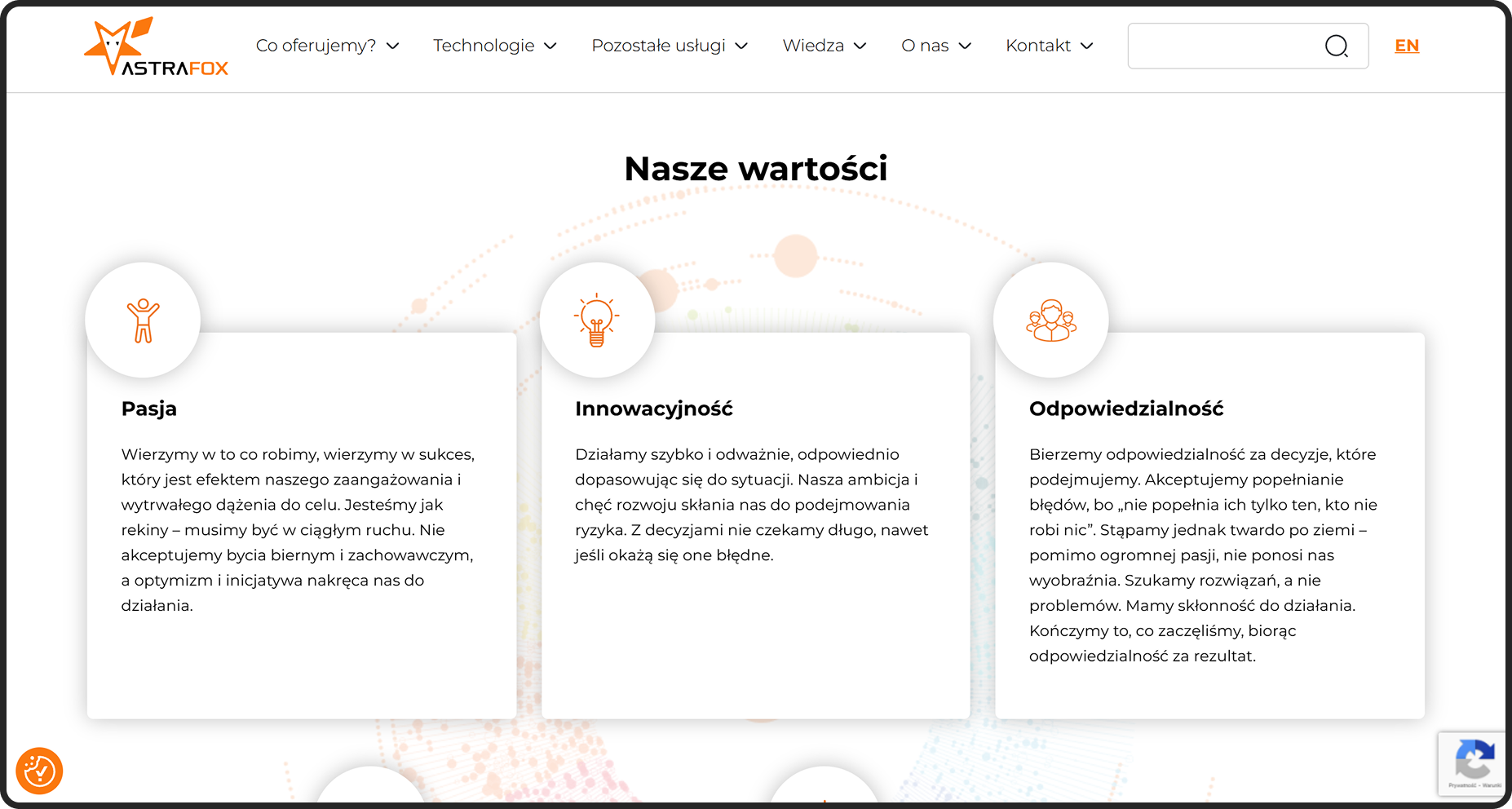 astrafox dedykowana strona www