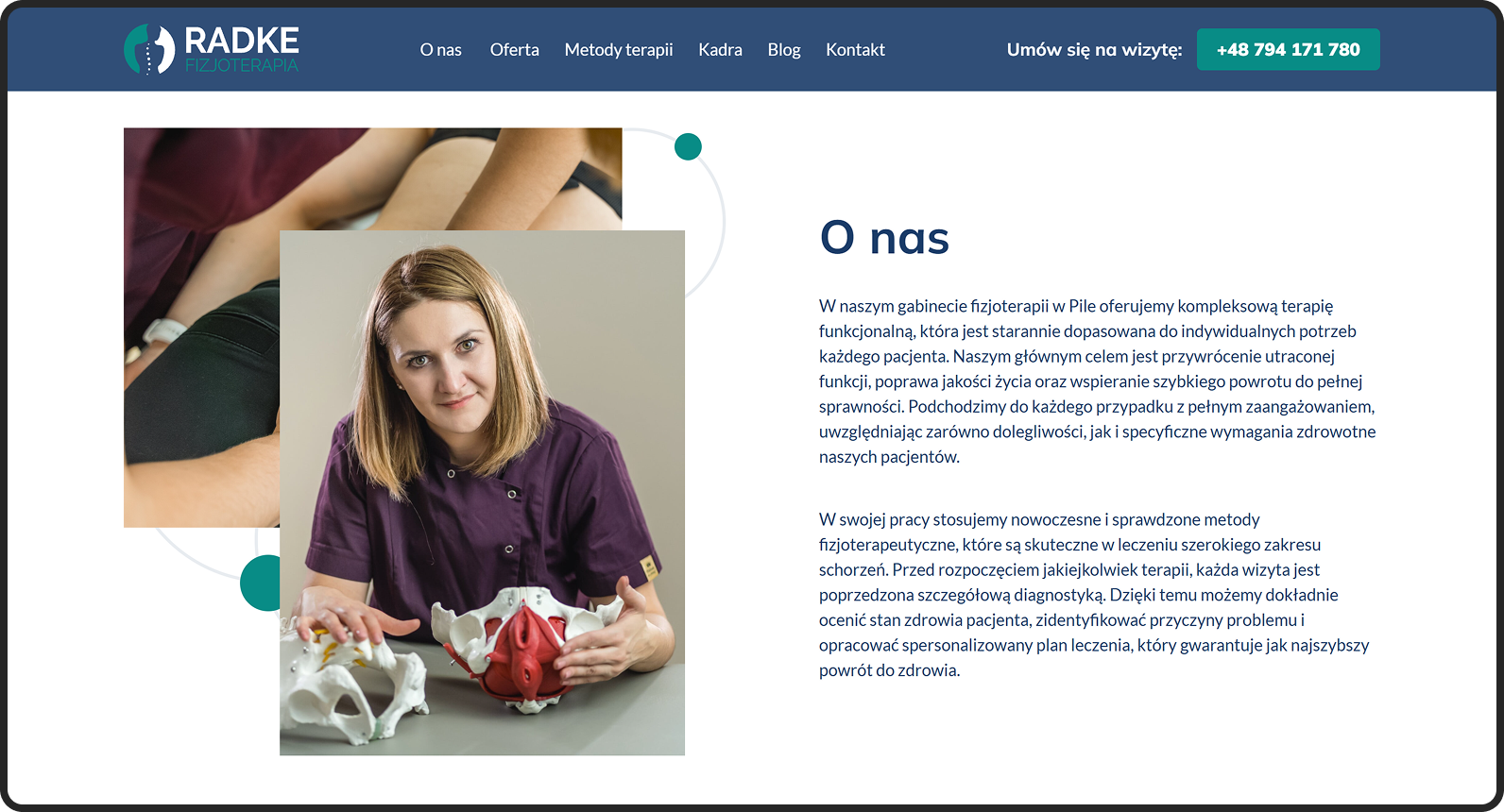 radke fizjoterapia dedykowana strona internetowa
